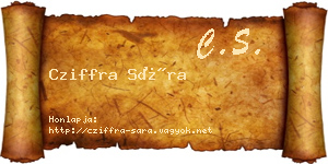 Cziffra Sára névjegykártya