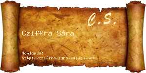Cziffra Sára névjegykártya
